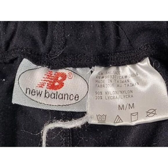 New Balance Leggings Women Sz M Black Drawstring Logo Casual Running Athleisure - Picture 4 of 6